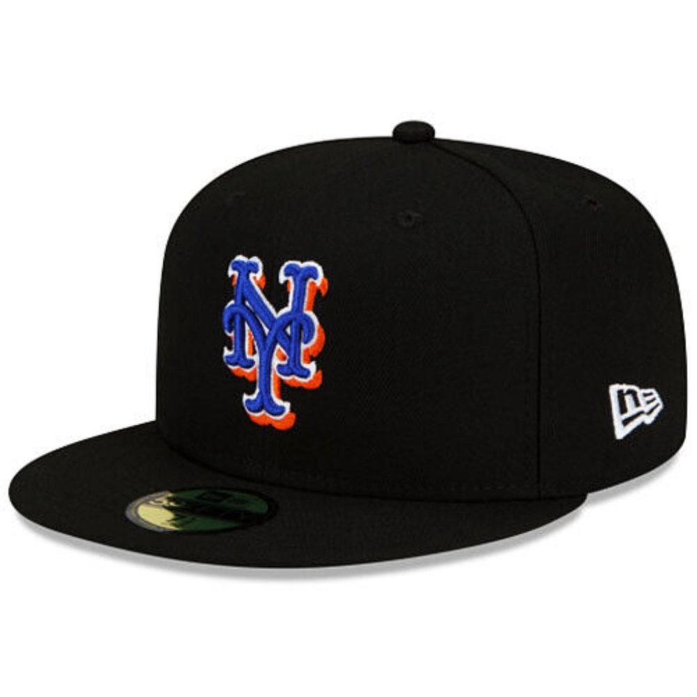New Era New York Mets Black Fitted Hat MLB 22 Alt 2 Kids Youth Boys Classic Cap